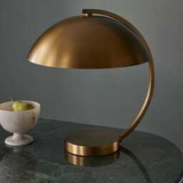 Penny Desk Lamp In Antique Brass Finish