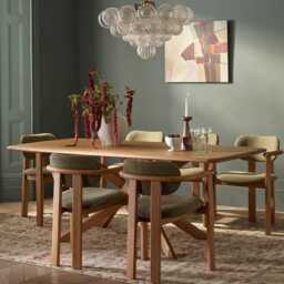 Cruz Solid Oak Dining Table by Atkin And Thyme, H75 x W200 x D95 cm - thumbnail 2