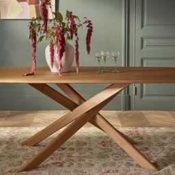 Cruz Solid Oak Dining Table by Atkin And Thyme, H75 x W200 x D95 cm - thumbnail 4
