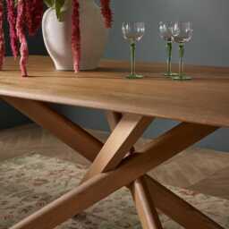 Cruz Solid Oak Dining Table by Atkin And Thyme, H75 x W200 x D95 cm - thumbnail 5