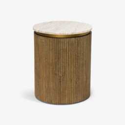 Rondo Marble Side Table by Atkin And Thyme, H55 x W40 x D40 cm - thumbnail 3