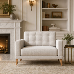 Fitzroy Loveseat In Ivory Boucle