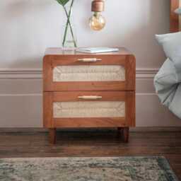 Maya Bedside Table by Atkin And Thyme, H50 x W50 x D40 cm