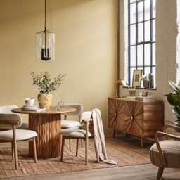 Flora Wooden Round Dining Table With Curved Edge Pillar Base by Atkin And Thyme - thumbnail 2