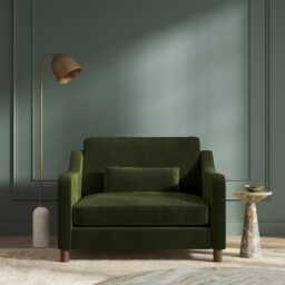 Hampton Loveseat In Vine Eco Velvet by Atkin And Thyme, H85 x W122 x D95cm - thumbnail 1