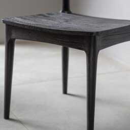 Hiro Dining Chairs (Pair) - Black by Atkin And Thyme, H72.5 x W58 x D45 cm, Seat Height 43 cm - thumbnail 3