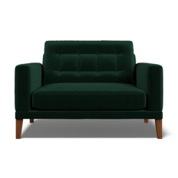 Fitzroy Loveseat In Hunter Eco Velvet by Atkin And Thyme, H86 x W126 x D100 cm - thumbnail 3