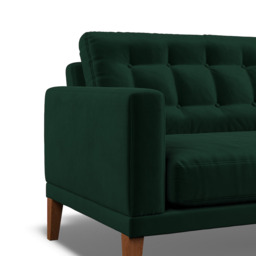 Fitzroy Loveseat In Hunter Eco Velvet by Atkin And Thyme, H86 x W126 x D100 cm - thumbnail 5