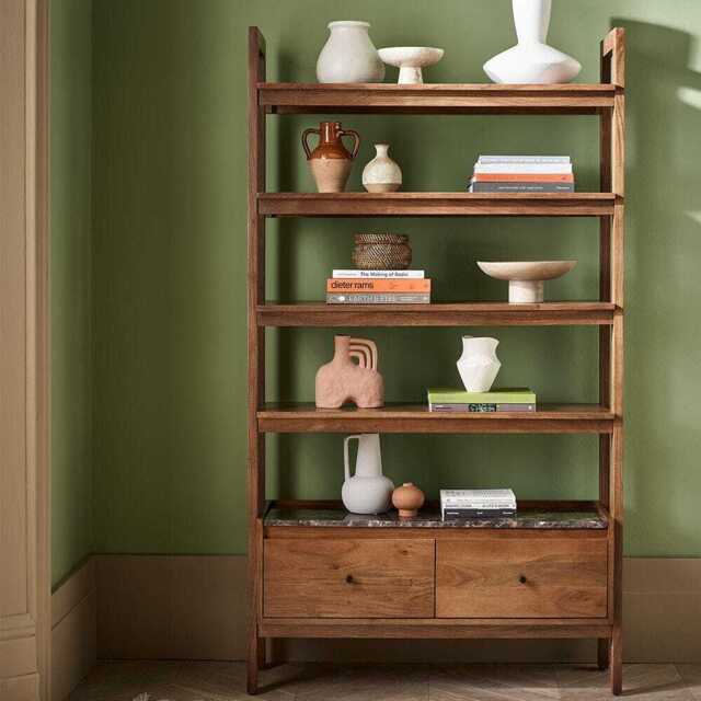 Brera Marble Wide Shelving Unit