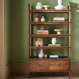 Brera Marble Wide Shelving Unit