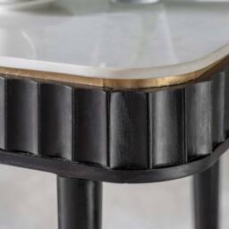 Flute Marble Console Desk - Black by Atkin And Thyme, W111 x D45 x H78cm - thumbnail 2