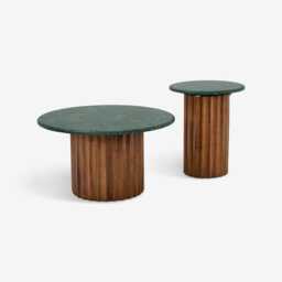Jude Fluted Marble Coffee Table by Atkin And Thyme, Height = 43cm / Diameter = 76cm - thumbnail 5
