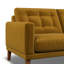 Fitzroy 3-Seat Sofa In Turmeric Eco Velvet by Atkin And Thyme - thumbnail 4