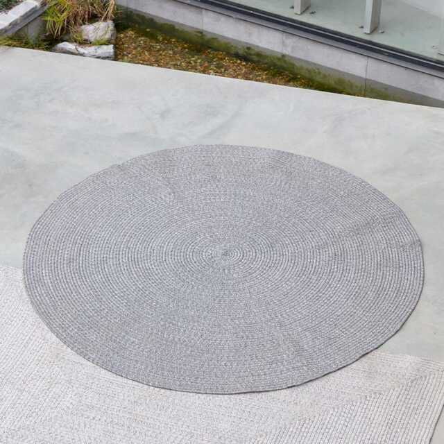 Round Outdoor Rug 250cm - Grey by Atkin And Thyme, W250cm - image 1