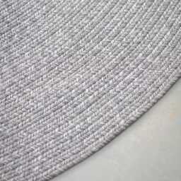 Round Outdoor Rug 250cm - Grey by Atkin And Thyme, W250cm - thumbnail 2