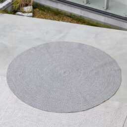 Round Outdoor Rug 250cm - Grey by Atkin And Thyme, W250cm