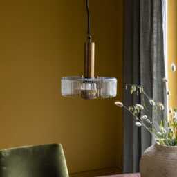Elsie Clear Glass Pendant Light by Atkin And Thyme, H31.1 x W25.4 x D25.4 cm - thumbnail 4