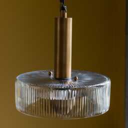 Elsie Clear Glass Pendant Light by Atkin And Thyme, H31.1 x W25.4 x D25.4 cm - thumbnail 3
