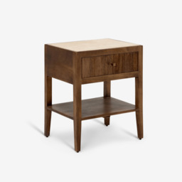 Mirabelle Travertine Bedside Table by Atkin And Thyme, H60.5 x W50 x D40 cm - thumbnail 3