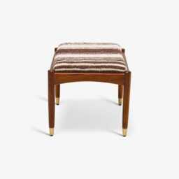 Levi Footstool In Striped Rug by Atkin And Thyme, H45 x W55 D44 cm - thumbnail 4