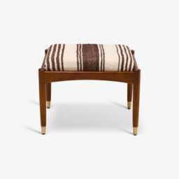 Levi Footstool In Striped Rug by Atkin And Thyme, H45 x W55 D44 cm - thumbnail 3