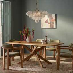Solace Glass Chandelier by Atkin And Thyme, H38.5 x W64 x D64 cm - thumbnail 5