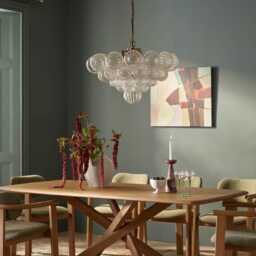 Solace Glass Chandelier by Atkin And Thyme, H38.5 x W64 x D64 cm - thumbnail 4