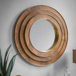 Ava Wall Mirror by Atkin And Thyme, H91 x W91 x D7 cm, inner mirror dimensions H49 x W49 cm. Weight 12Kgs - thumbnail 1