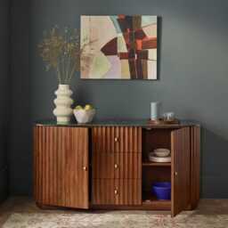 Jude Fluted Marble Sideboard