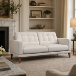 Fitzroy 3 Seat Sofa In Ivory Boucle