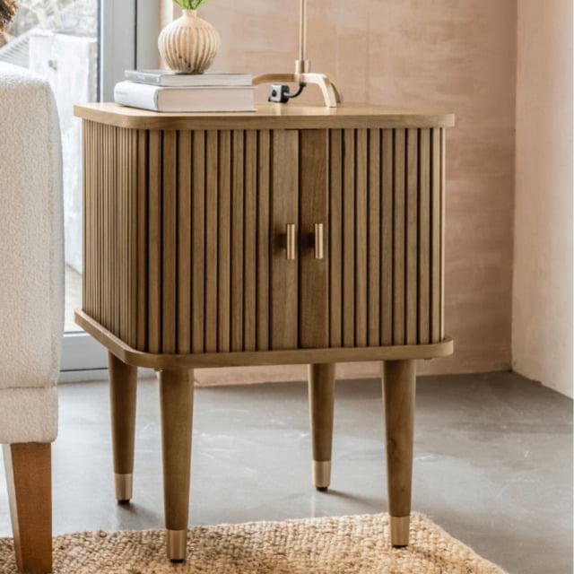 Byron Side Table in Muted Oak