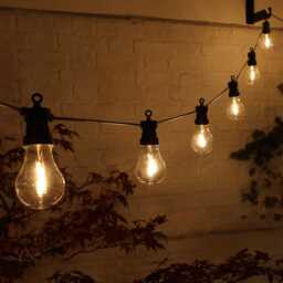 Indoor Outdoor Connectable Festoon Lights - 20 Bulbs, 7.6m Long by Atkin And Thyme