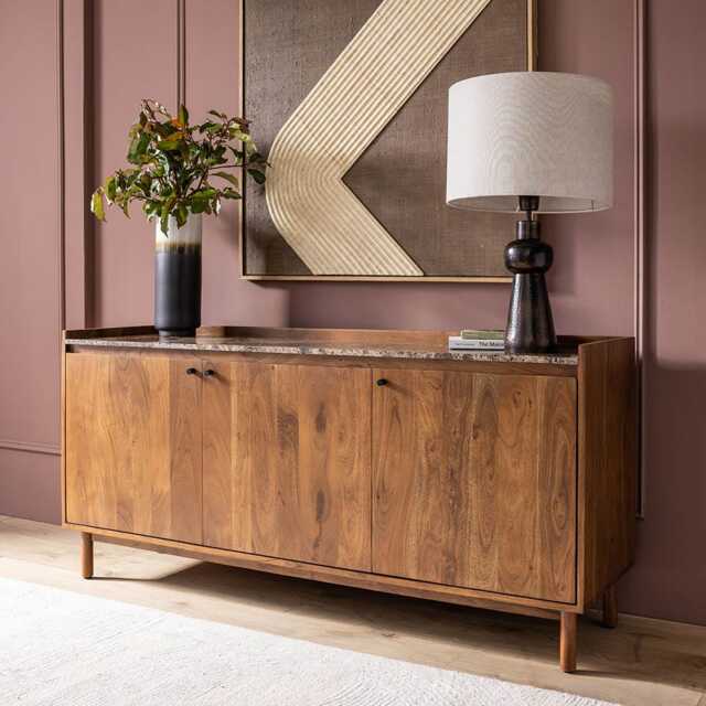 Brera Marble Sideboard by Atkin And Thyme, H75.5 x W160 x D45 cm - image 1