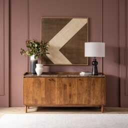 Brera Marble Sideboard by Atkin And Thyme, H75.5 x W160 x D45 cm - thumbnail 2