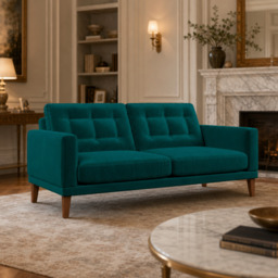 Fitzroy 3 Seat Sofa In Mallard Easy Care Velvet