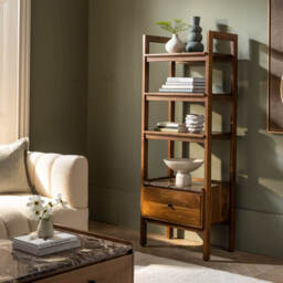 Brera Marble Narrow Shelving Unit