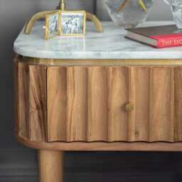 Flute Marble Bedside Drawer by Atkin And Thyme, W48 x D37 x H51.5cm - thumbnail 3