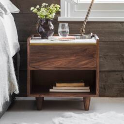 Deco Marble Bedside Table by Atkin And Thyme, W48x D35 x H50cm