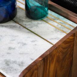 Deco Marble Bedside Table by Atkin And Thyme, W48x D35 x H50cm - thumbnail 2