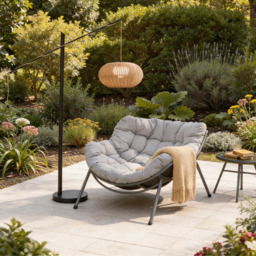 Matera Rechargeable Rattan Floor Lamp - 1.8m by Atkin And Thyme - thumbnail 2