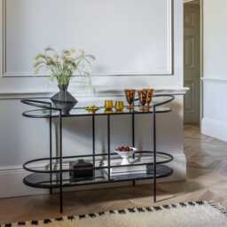 Harper Marble and Mirror Console Table by Atkin And Thyme, H81.5 x W126 x D46.5 cm - thumbnail 1