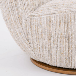 Susie Swivel Chair in Textured Weave by Atkin And Thyme, H75.5 x W68 x D87.5 cm - thumbnail 3