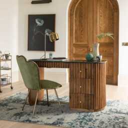 Jude Fluted Green Marble Desk