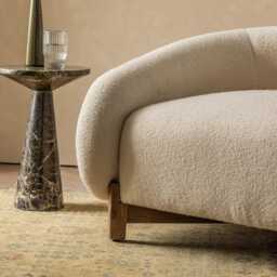 Cocoon Armchair In Natural Boucle by Atkin And Thyme, H69 x W87 x D90 cm, Seat Height 43cm - thumbnail 2