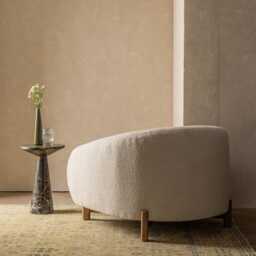 Cocoon Armchair In Natural Boucle by Atkin And Thyme, H69 x W87 x D90 cm, Seat Height 43cm - thumbnail 5