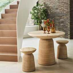 Mason Side Table / Stool Travertine Finish by Atkin And Thyme - thumbnail 4