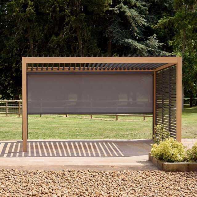 Savannah Pergola with Lights 4m x 3m - Oak Effect