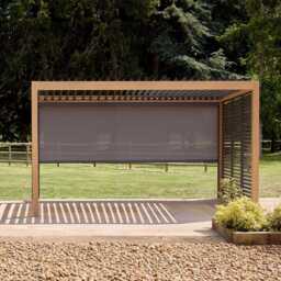 Savannah Pergola with Lights 4m x 3m - Oak Effect