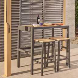 Savannah Bar Table And 2 Bar Stools Oak