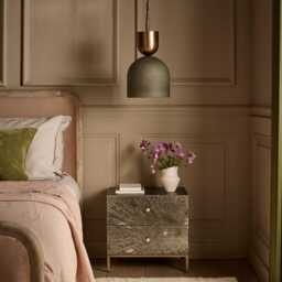 Thea Frosted Glass Pendant by Atkin And Thyme, H38.5 x W25 x D25 cm - thumbnail 3